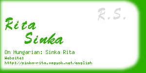 rita sinka business card